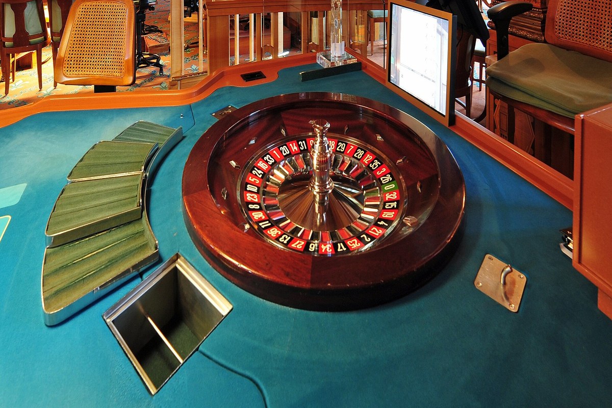 Close detail of casino table play