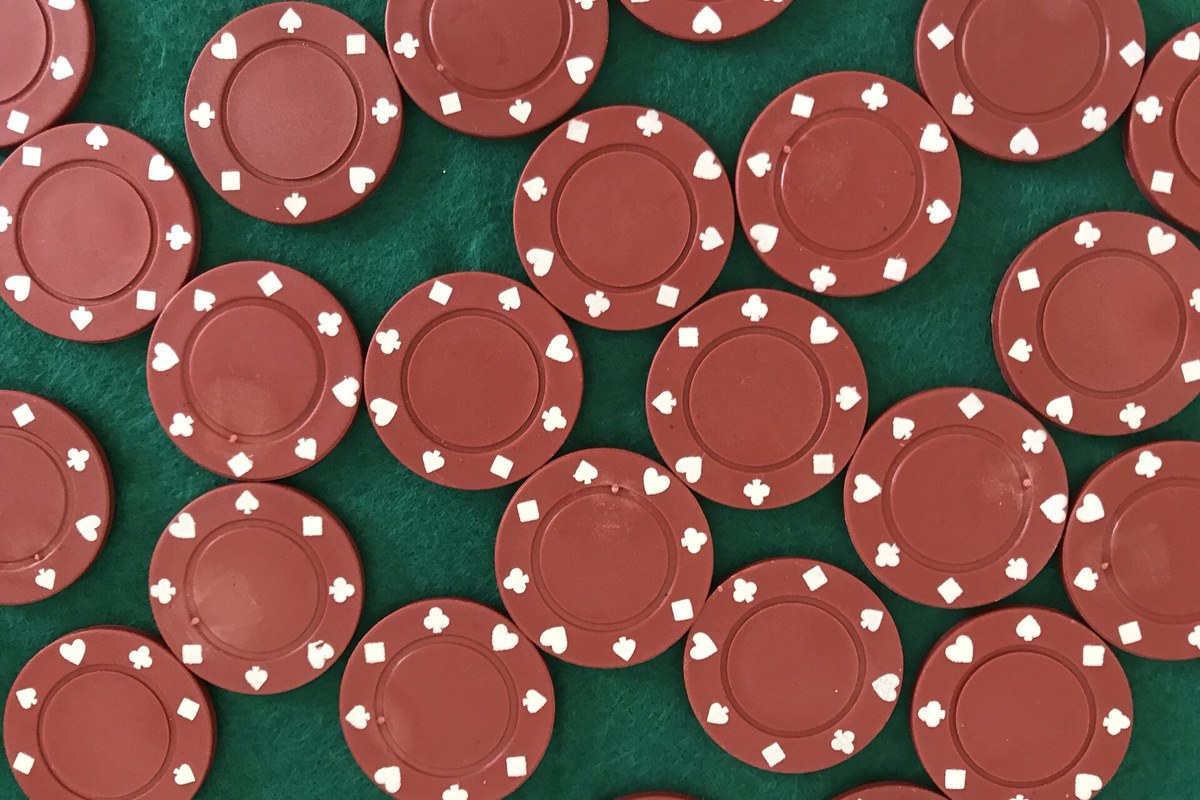 Elegant casino gaming table close-up